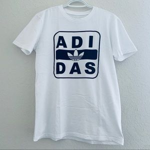 Women’s White Adidas Graphic Tee (Small)
